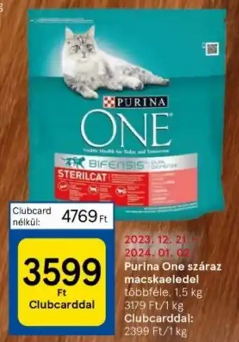 Tesco Purina One száraz macskaeledel 1,5 kg ajánlat