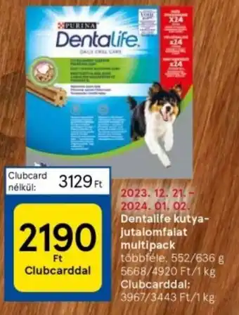 Dentalife kutya-jutalomfalat multipack 552/636 g