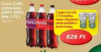 Real Coca-Cola szénsavas üdítő több-féle 1,75l ajánlat