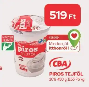CBA PIROS TEJFÖL 20% 450g ajánlat