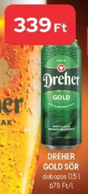 CBA DREHER GOLD SÖR 0,5l ajánlat