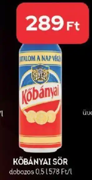 CBA KŐBÁNYAI SÖR 0,5l ajánlat