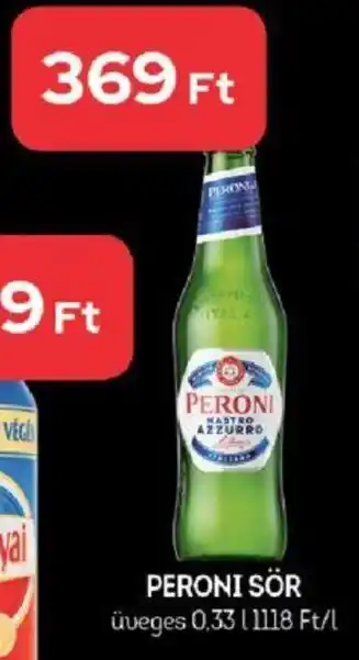 CBA PERONI SÖR 0,33l ajánlat