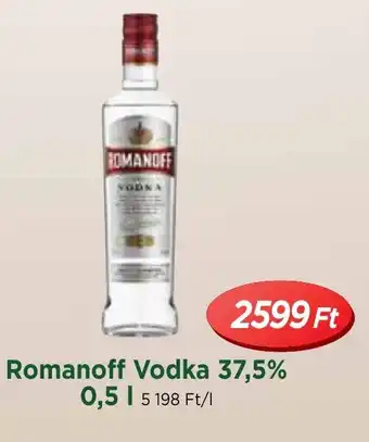 Real Romanoff Vodka 37,5% 0,5l ajánlat