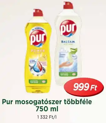 Pur mosogatószer többféle 750 ml