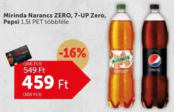 PRIVÁT Mirinda Narancs ZERO, 7-UP Zero, Pepsi 1,5l ajánlat