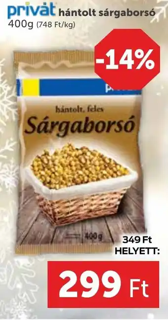 PRIVÁT privát hántolt sárgaborsó 400g ajánlat