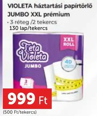 PRIVÁT VIOLETA háztartási papírtörlő JUMBO XXL prémium ajánlat