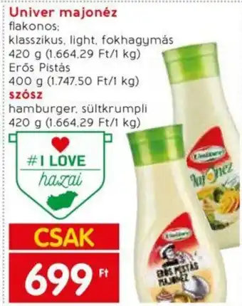 Spar Market Univer majonéz 420g ajánlat