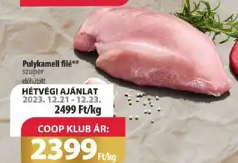 Coop Pulykamell filé 1kg ajánlat