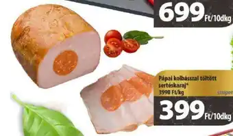 Coop Pápai kolbásszal töltött sertéskaraj 10dkg ajánlat