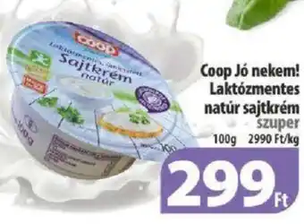 Coop Coop Jó nekem! Laktózmentes natúr sajtkrém 100g ajánlat
