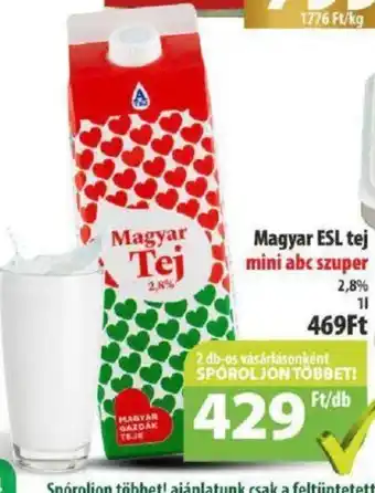 Coop Magyar ESL tej 1l ajánlat