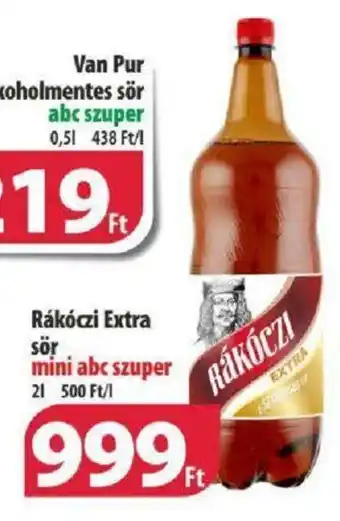 Coop Rákóczi Extra sör mini abc szuper 2l ajánlat