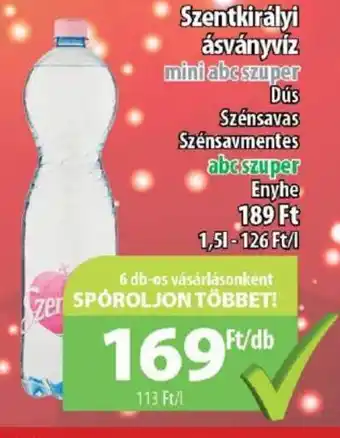 Coop Szentkirályi ásványvíz mini abc szuper 1,5l ajánlat