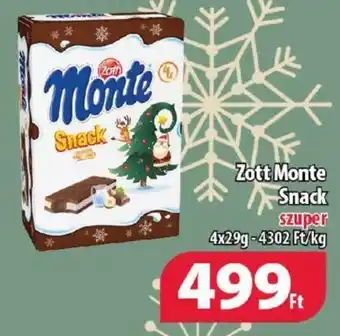 Coop Zott Monte Snack 4x29g ajánlat