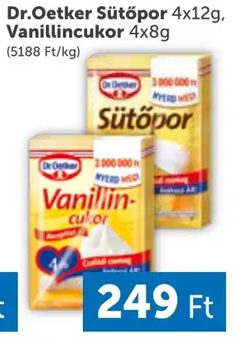 PRIVÁT Dr.Oetker Sütőpor 4x12g, Vanillincukor 4x8g ajánlat