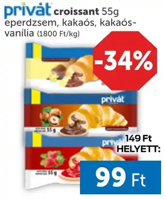 PRIVÁT privat croissant 55g ajánlat