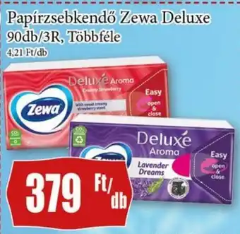 Papírzsebkendő Zewa Deluxe 90db/3R, Többféle