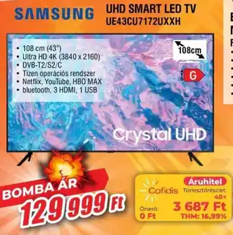 Expert SAMSUNG UHD SMART LED TV UE43CU7172UXXH ajánlat