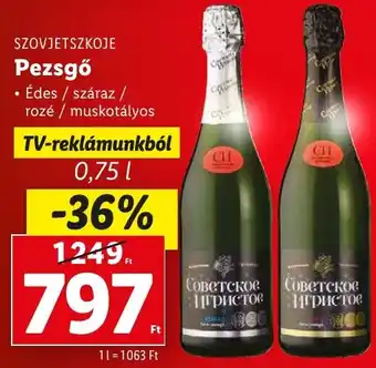 SZOVJETSZKOJE Pezsgő 0,75l