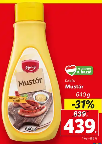 Lidl Kania Mustár 640g ajánlat