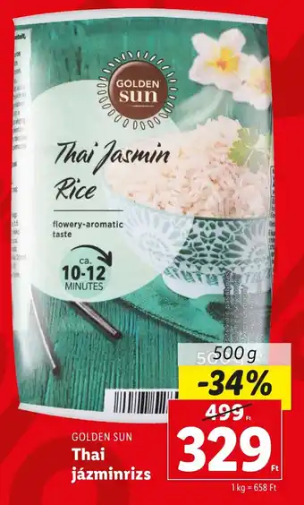 Lidl GOLDEN SUN Thai jázminrizs 500g ajánlat