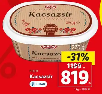 Lidl PIKOK Kacsazsír 270g ajánlat