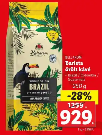 Lidl BELLAROM Barista őrölt kávé 250g ajánlat
