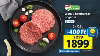 Lidl Wagyu hamburger pogácsa 2x125g ajánlat