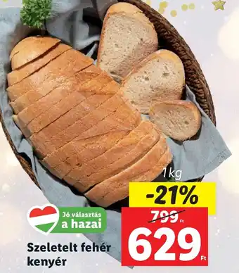 Lidl Szeletelt fehér kenyér 1kg ajánlat