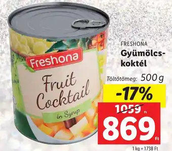 Lidl FRESHONA Gyümölcs-koktél 500g ajánlat