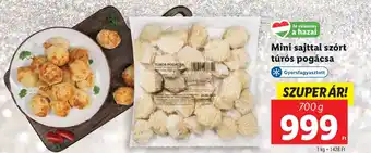 Lidl Mini sajttal szórt túrós pogácsa 700g ajánlat