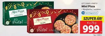 Lidl LET'S HAVE A PARTY! Mini Pizza 4x75g ajánlat