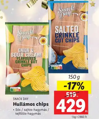 Lidl SNACK DAY Hullámos chips 150g ajánlat