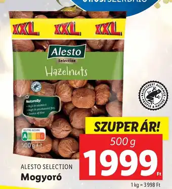 Lidl ALESTO SELECTION Mogyoró 500g ajánlat