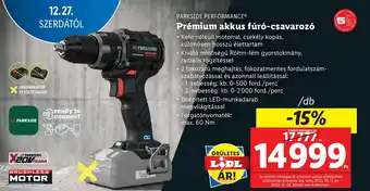 Lidl PARKSIDE Prémium akkus fúró-csavarozó ajánlat