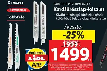 Lidl PARKSIDE Kardfűrészlap-készlet ajánlat