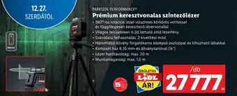 Lidl PARKSIDE Prémium keresztvonalas szintezőlézer ajánlat