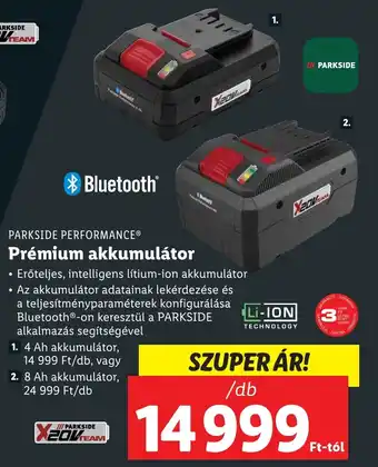 Lidl PARKSIDE Prémium akkumulátor ajánlat