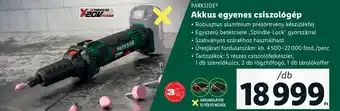 Lidl PARKSIDE Akkus egyenes csiszológép ajánlat