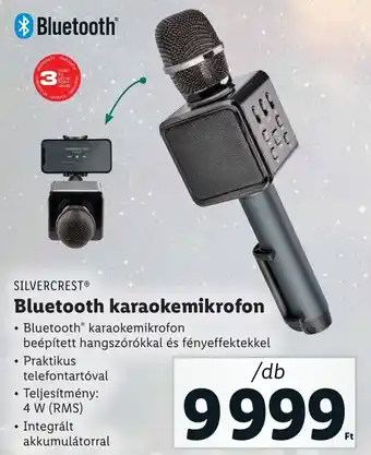 Lidl SILVERCREST Bluetooth karaokemikrofon 4W ajánlat