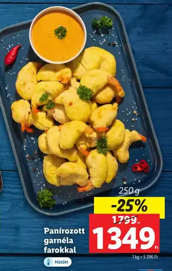 Lidl Panírozott garnéla farokkal 250g ajánlat