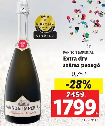 PANNON IMPERIAL Extra dry száraz pezsgő 0,75l