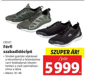 Lidl CRIVIT Férfi szabadidőcipő ajánlat