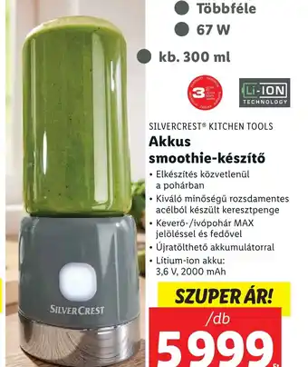 Lidl SILVERCREST KITCHEN TOOLS Akkus smoothie-készítő ajánlat