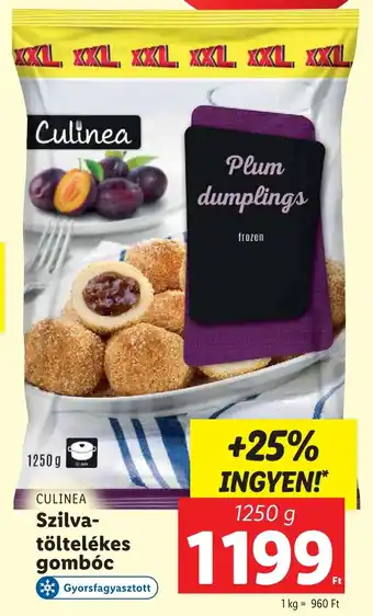 Lidl CULINEA Szilva-töltelékes gombóc 1250g ajánlat