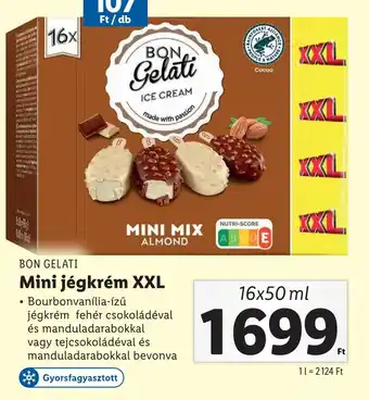 Lidl BON GELATI Mini jégkrém XXL 16x50ml ajánlat