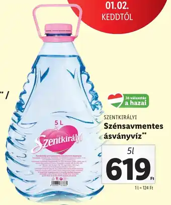 Lidl SZENTKIRÁLYI Szénsavmentes ásványvíz 5l ajánlat