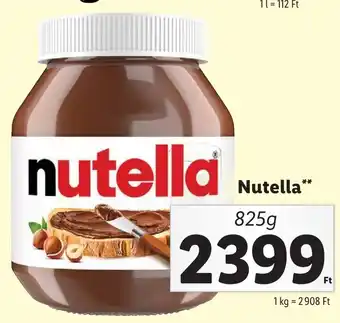 Lidl Nutella 825g ajánlat